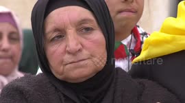 Mourners attend the funeral of Palestinian Shareef Rabaa, who was killed by Israeli forces and seized his body since three months ago, in the West Bank city of Hebron