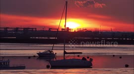 Stunning sunset on one of the hottest days this year in Kent, UK