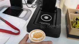 Anyone for a Charlesccino? Bakery in Windsor demonstrates royal coffee printing machine