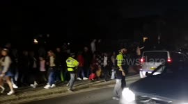 With the Royal Coronation Concert nearly over people make their way home to beat the rush for the train