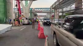 Flyover collapses in Bangkok killing at least one construction worker