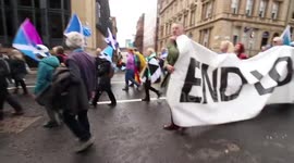 End London Rule March in Glasgow, UK