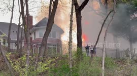 US: Large House Fire Breaks Out In Bloomington, Minnesota