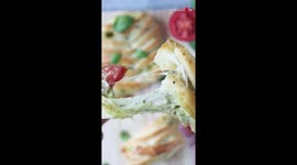 Woman bakes the most perfectly tempting Tomate Mozzarella Zopf Pesto *5-minute recipe*