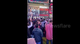 US: Imran Khan Supporters Hold Rally At NYC Times Square Following His Arrest In Islamabad