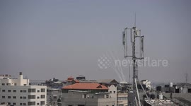 Palestinian militants launch 60 rockets toward Israel after deadly air strikes