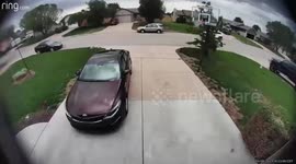 Gust Of Wind Snaps Basketball Hoop
