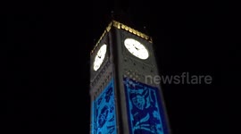 Big Ben sends a message of light to the nation over the coronation weekend