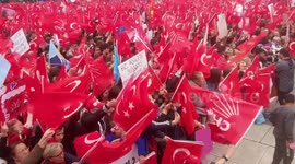 Selfie during Presidential Candidate Kemal Kilicdaroglu's election campaign rally in Sakarya, Turkey