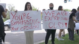 Kansas high school students protest against teacher speaking out against