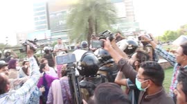 Confrontation at Imran Khan Support Protest in Lahore, Pakistan