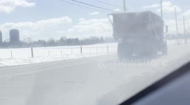 Rats Jump From Moving Garbage Truck