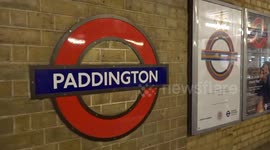 TFL celebrates coronation: two multicoloured crowndels at Paddington station
