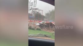 Storm ruins couple's outdoor wedding in central Thailand