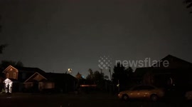 Lighting lights up Oklahoma sky