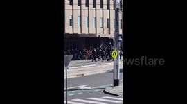 Violent clashes erupt at anti-immigration rally in Melbourne, Australia