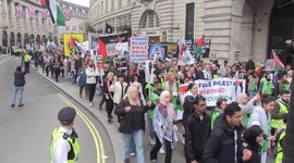 Protesters in London rally against Israel on march to commemorate 75th anniversary of the Nakba