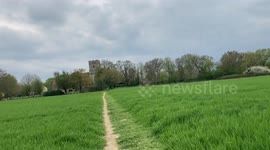 Cycling to St Mary's Church, Little Baddow Parish Church, Essex