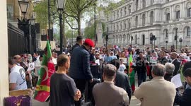 British Pakistani community stage protest outside Downing St in support of Imran Khan