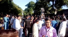 Protest at G 6 Islamabad after the arrest of Imran Khan in Pakistan