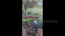 US: Large Hail Hits St. Louis Area, Missouri