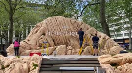 Disney’s The Little Mermaid premiere preparations in Leicester Square