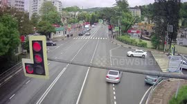 Reckless Driver Drifts Into Custody After Wild Ride Where Pal Gave CCTV Cameras The Finger in Sochi, Russia