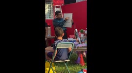 Magician Enchants Children With Whiteboard Magic Trick