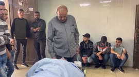 Mourners attend the funeral of Palestinian Saleh Sabra, 22, who was killed by Israeli forces, in Askar refugee camp east of Nablus in the West Bank