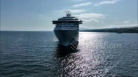 Drone Captures Beautiful Footage of First Cruise Ship of The Season In Lough Foyle