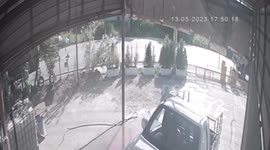 Passenger struck by falling electric wires when truck crashes into electricity pole