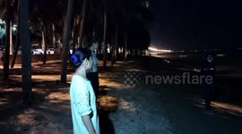 'Drunk' man who walked into sea after arguing with girlfriend found sleeping peacefully on buoy