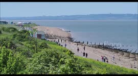 Brits enjoy a spell of warm weather in Kent, UK