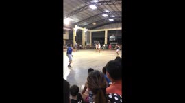 Player Steals Ball and Instantly Makes Half Court Shot