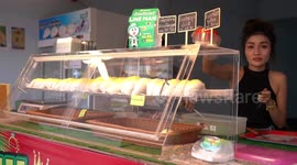 Durian shop serves mouthwatering 'sticky rice ice cream sandwiches' with the stinky fruit as star ingredient