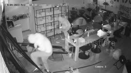 Karma! Bungling burglar face-plants during ram raid on salon in Australia