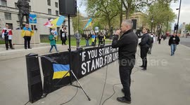 Ukraine protest against Russia missile attack on the capital of Ukraine Kiev, London, United Kingdom