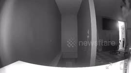 Unaware boyfriend terrified as girlfriend utilizes Ring camera's speaker with a bone-chilling voice to playfully scare him
