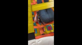 Jolly dad gets a rude reminder that playgrounds are no longer for him