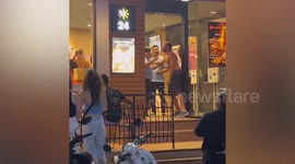 Drunk British tourist kicked out of McDonald's restaurant on Thai island
