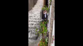 Unexpected waterfall - torrential rain