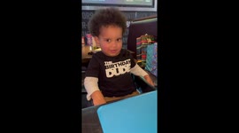 'Couldn't take his eyes off her': Boy falls in love with waitress on his 2nd birthday