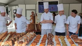 Bread Festival 2023. Paris, France, Notre-Dame Cathedral.