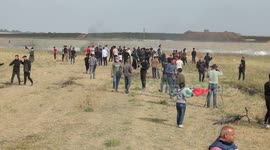 Demonstration at Gaza border to protest against the flag march in Jerusalem