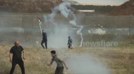 Israeli forces fire tear gas on Palestinians protesting ‘flag march’
