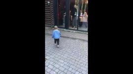 Boy Gives Flowers To Girl