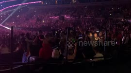 Eurovision 2023 - The other artists form a conga line during the UK's performance.