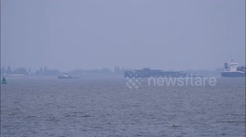 Ocean Diva, a new CO2 neutral Thames venue arrives off Kent, UK