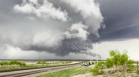 Watch incredible footage of a rotating storm and huge supercell near Amarillo, Texas