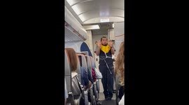 Safety demonstration by a JetBlue flight attendant is filled with humor and amusement